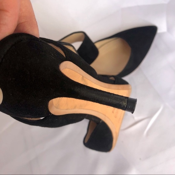 Nicholas Kirkwood - Black Suede Ankle Strap Pearl Sandal, 55mm Nicholas Kirkwood Black Suede Singback Sandals